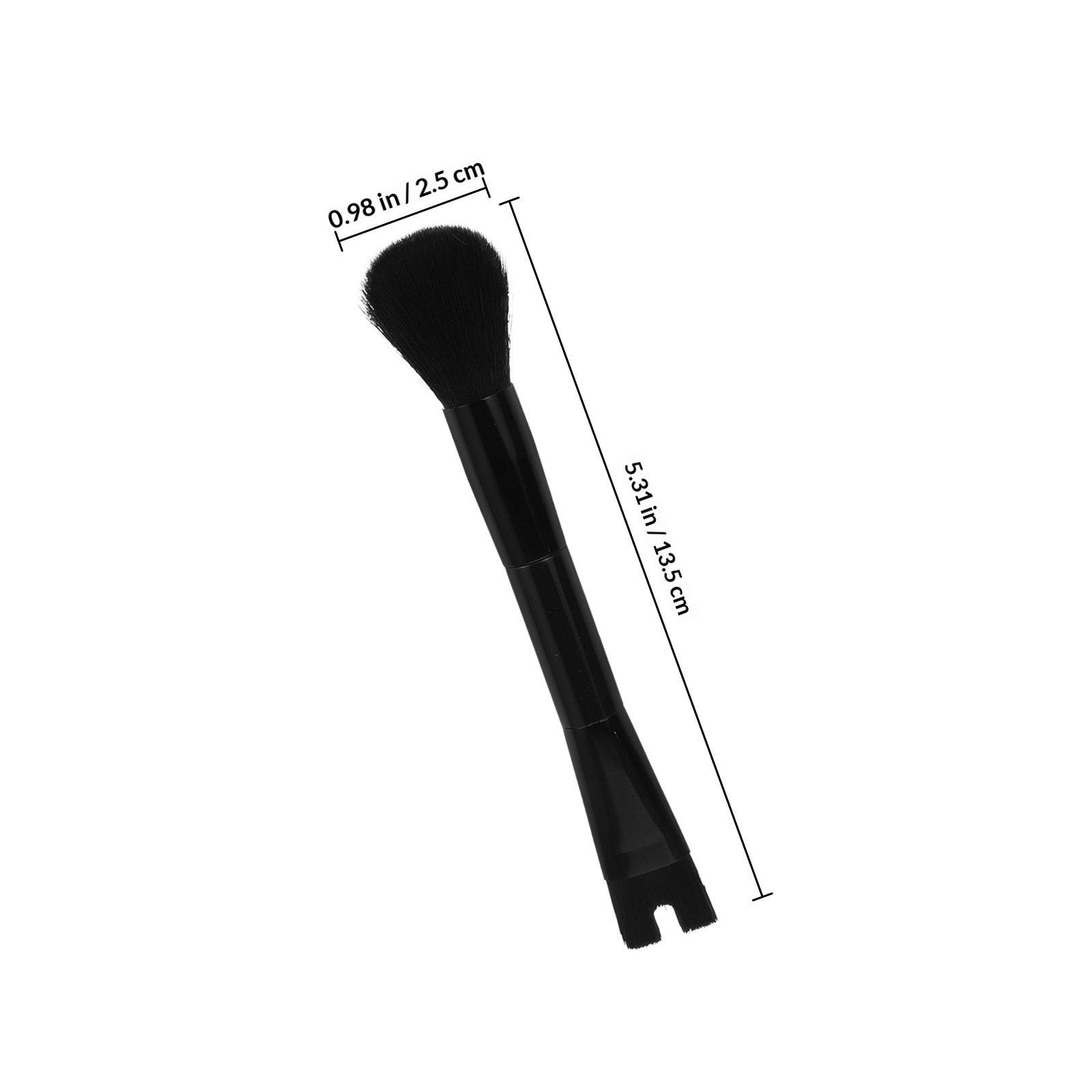 

U Shaped Dual Head Nose Contour Makeup Brush Soft Nylon Bristles for Nose Contouring Face Contour Highlighter Powder Blending чёрный