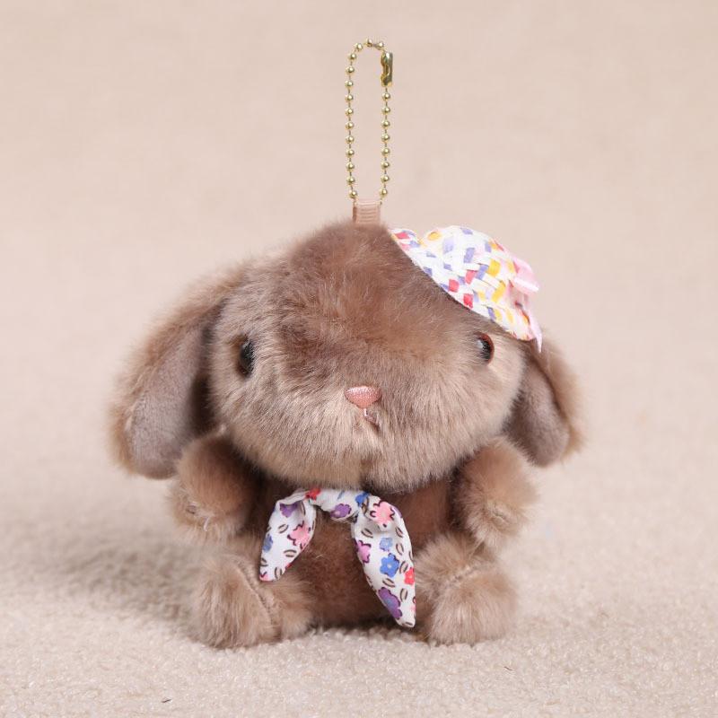 Animal Plush Keyring With Flower Hat And Bow For Kids And Teens Gift