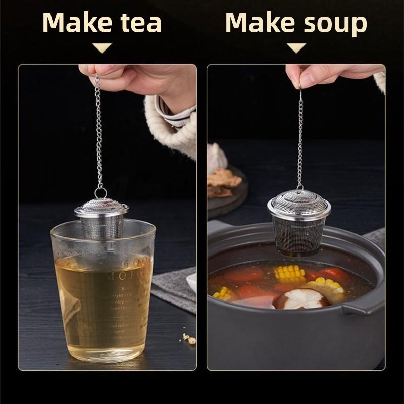 1PC Seasoning Ball Stainless Steel Household Filter Screen Stew Filter Tea Hot Pot Supplies Colanders Kitchen Tools