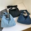 Denim Bow Strap Tote Bag Women