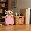 3x3 Inches Pop-up Sticky Note Dispenser Highland Cow Post-it Note Dispenser  for Workstation