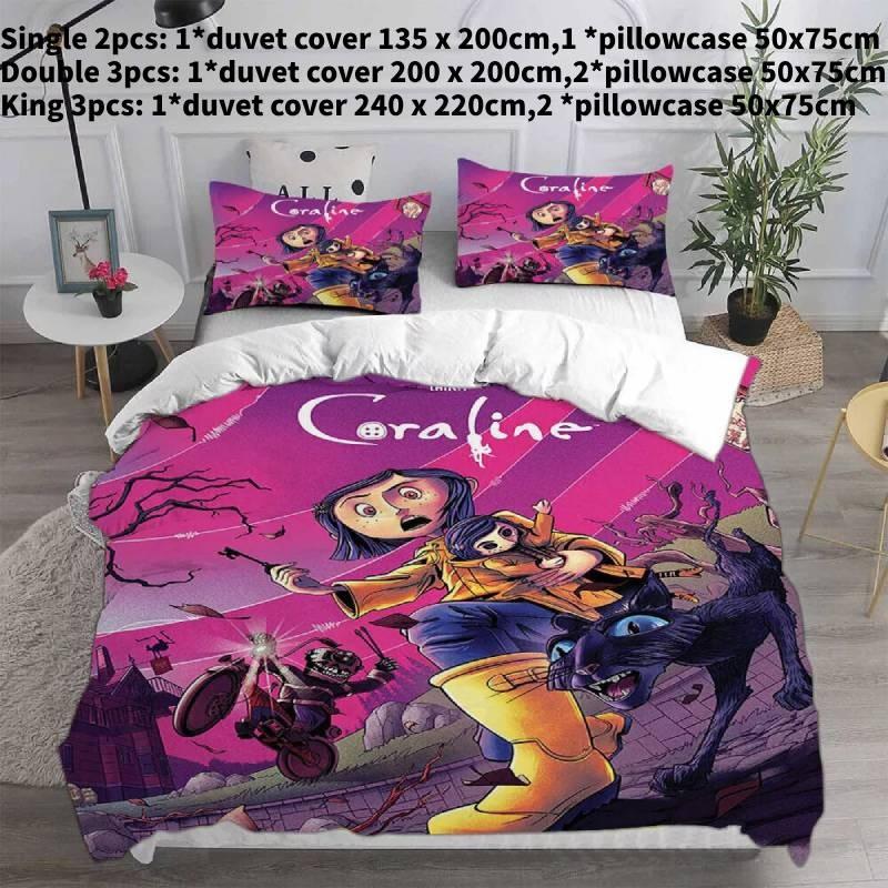 

Секретная Коралина Дверь 3d Пододеяльник Постельное белье Наволочка Двуспальный Односпальный Style L,Single