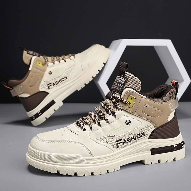 Martin Boots Men's 2025 New Summer Versatile Height-increasing Sports Shoes Men's Youth White Casual Tooling Trendy Shoes