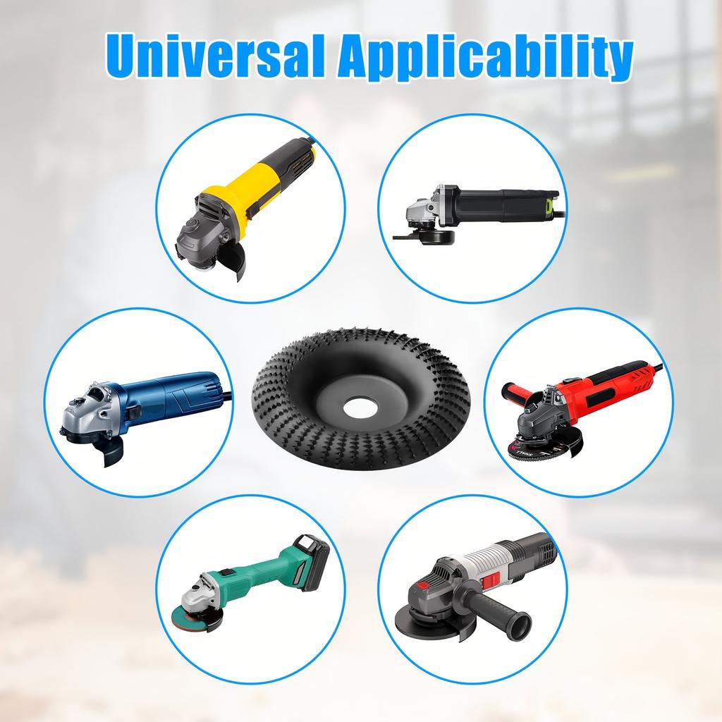 Quick-Shape Wood Grinder Wheel: Transform, Carve & Sand Effortlessly with Your Angle Grinder - Durable, Precision Tool for Woodw