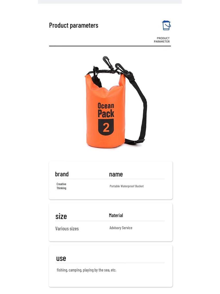 Outdoor PVC Waterproof Backpack for Beach, Rafting & Swimming