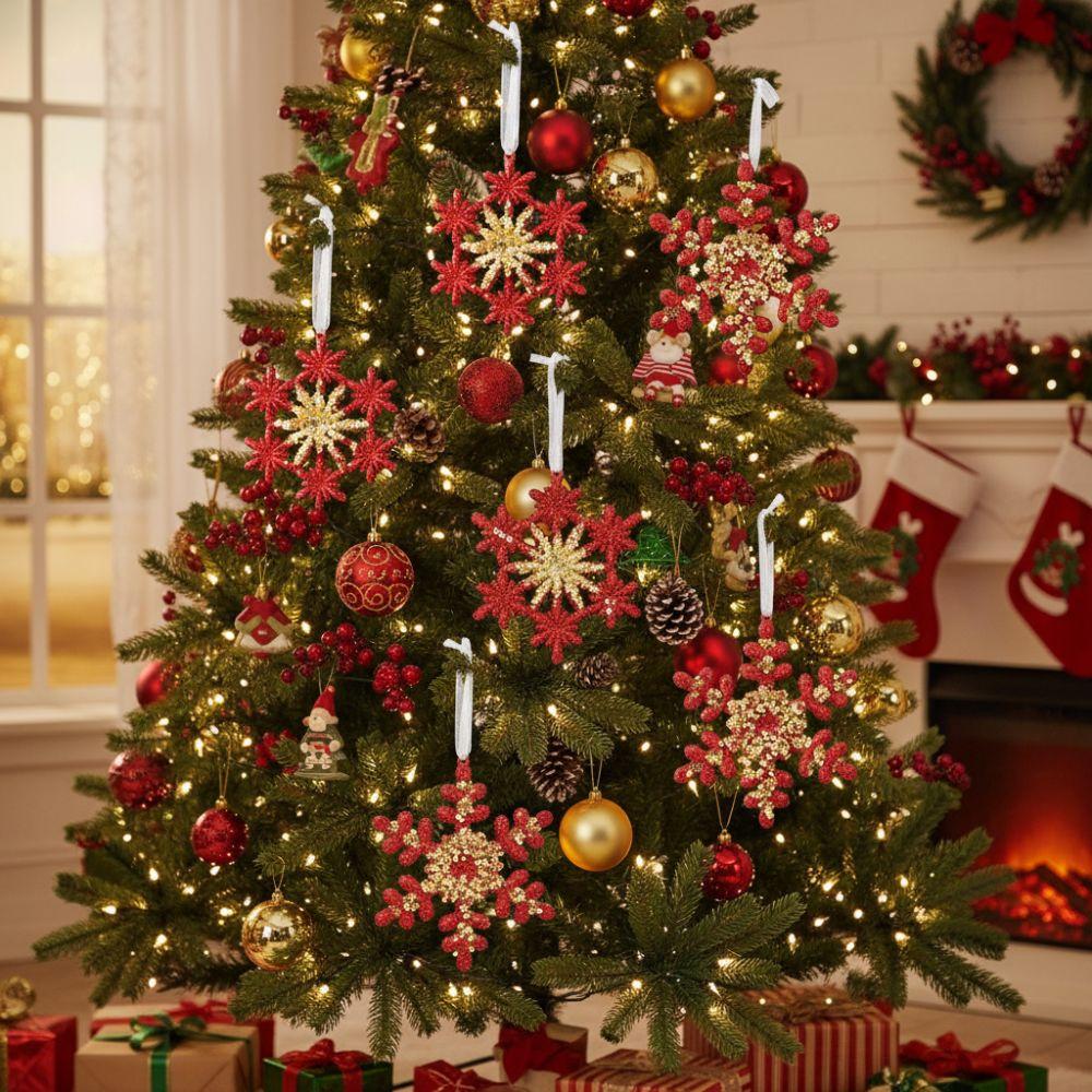 Gold Sequin Christmas Tree Pendant Butterfly Xmas Tree Pendant  Household Decor