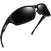 Joopin TR90 Men's Polarized Sports Sunglasses with UV Protection for Driving, Fishing, Cycling, Mountaineering, Baseball, Golf, and More (Matte Black)