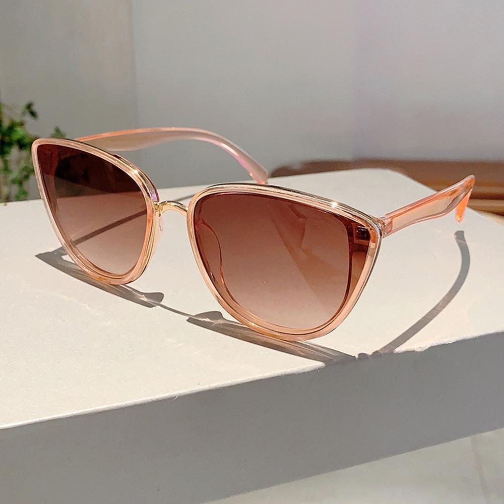 Casual Vintage Cat Eye Sunglasses Coated UV400 Sun Glasses Trendy Gradient Lens Protective Eyewear for Women & Men