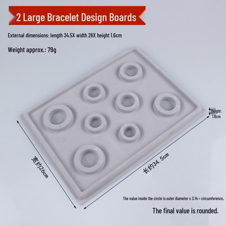 DIY Jewelry Design Plate: Bracelet & Necklace Measuring Tray with Beading Scale