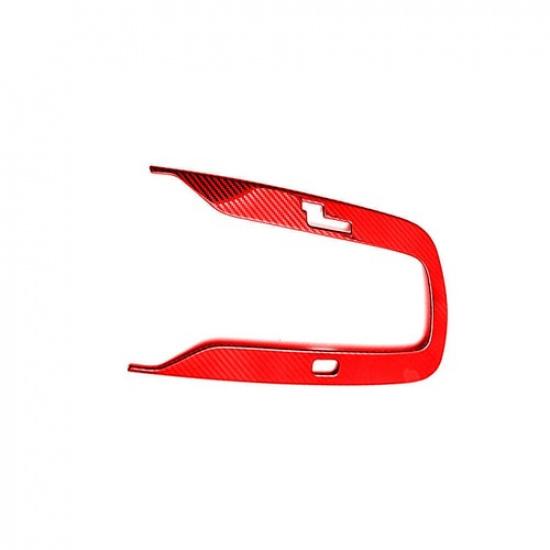 For Toyota Corolla Cover Trim Gear Shifter Out Frame 2014-2018 Red Carbon Fiber