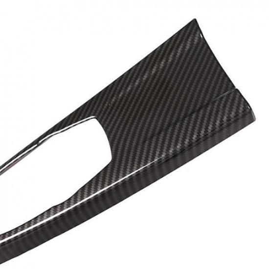 Carbon Texture Multimedia Panel Cover Trim For BMW 3 Series F30 F34 2013-2018