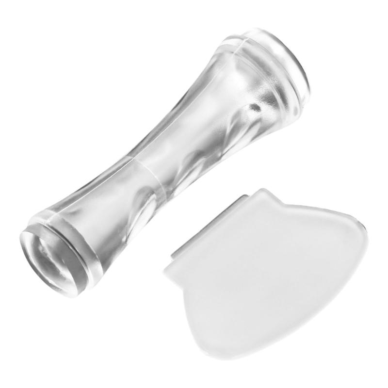 

French Tip Nail Stamp Double Sided Nail Art Stamper Jelly Stamper Silicone Nail Stamper Manicure Supplies for Salons 1