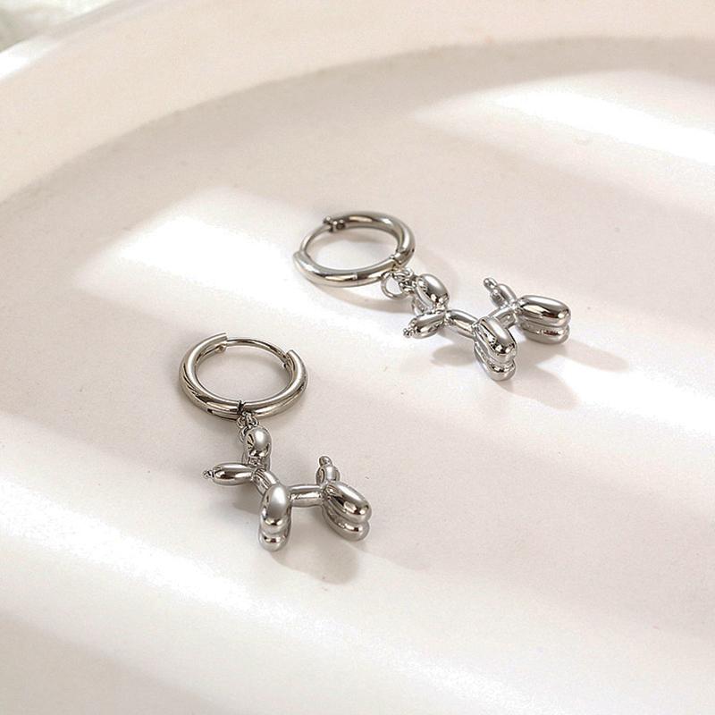 Beliebter Ballonhund Anhänger Hängende Ohrringe Für Damen Metall Stil Niedlich Tier Hoop Ohrring Modeschmuck Hochzeit Party Geschenke