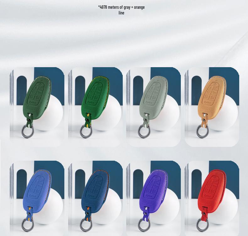 Hyundai Sonata Ix35 Mistra Elantra Alcantara Suede 3D Key Cover Accessories