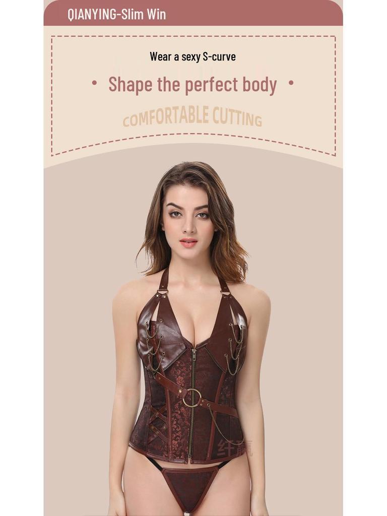 Steampunk Gothic Neckholder Korsett Top - Europäischer Stil Taillenformer Body Shaper