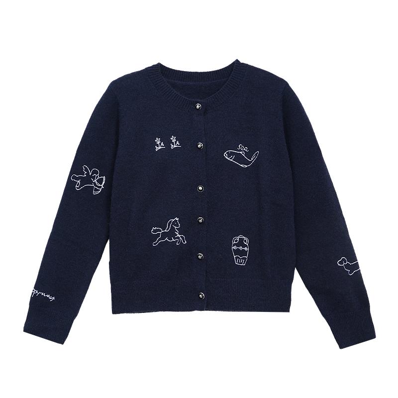 Betu Women s Round Neck Knitted Cardigan