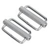 2Pcs Slide Buckle 316 Stainless Steel Rectangle   Knurled Roller Belt Buckles