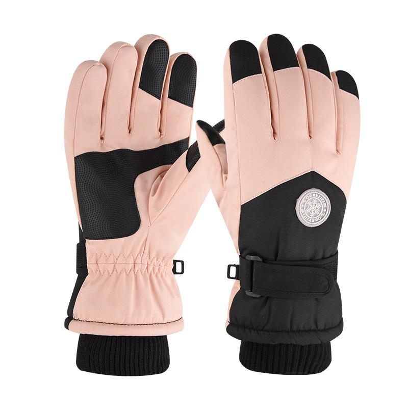 Ski Gloves for Men and Women, Windproof and Splash Proof In Autumn and Winter, Outdoor Motorcycle Riding, Plush and Thick Warm Gloves
