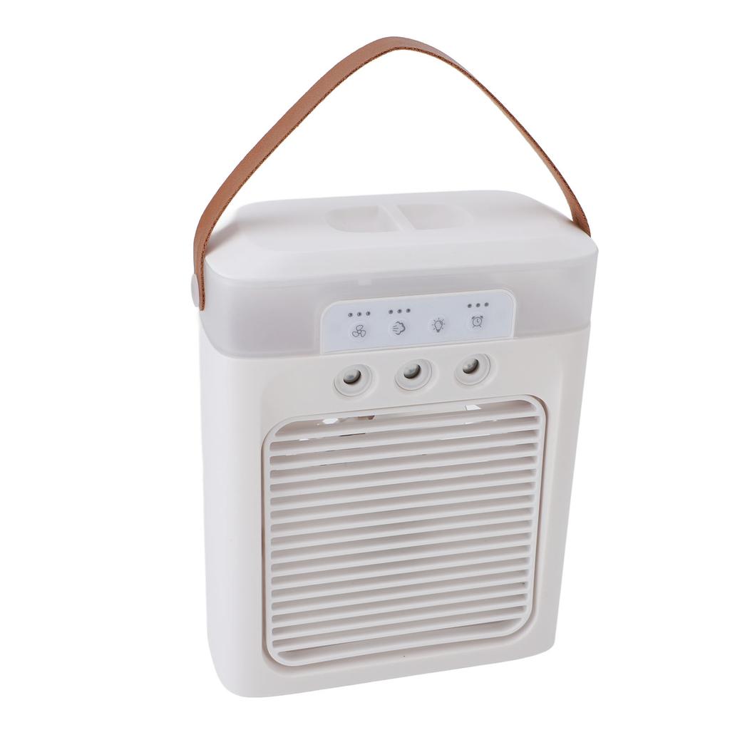 Tragbarer Vernebelungsventilator 400ml Wassertank USB Schreibtisch ätherisches Öl Aromatherapie Luftkühlventilator für Büro Schlafzimmer Weiß