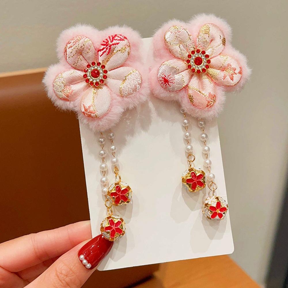 

Милые красные заколки в китайском стиле, головной убор для ханьфу, заколка для волос в древнем стиле, для девочек Style7