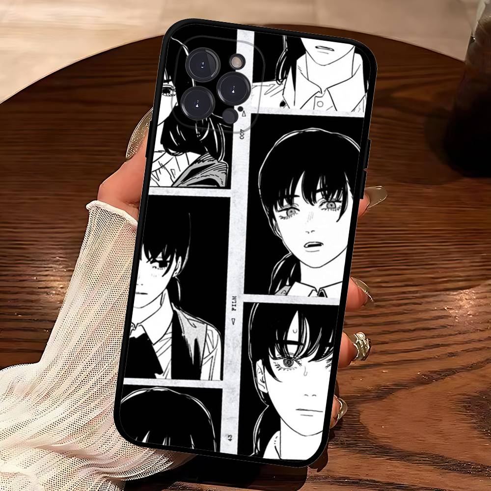 Asa Mitaka Chainsaw Man Anime Manga Phone Case For Iphone 16 15 17 13 14 12 11 Pro Max Plus Black Shell Cover Case
