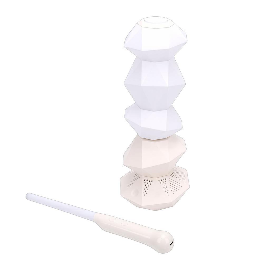   Speaker Ambient Light Multicolor Changing Bedside Lamp 360 Degree Rotating with Wand Control for Home Decor