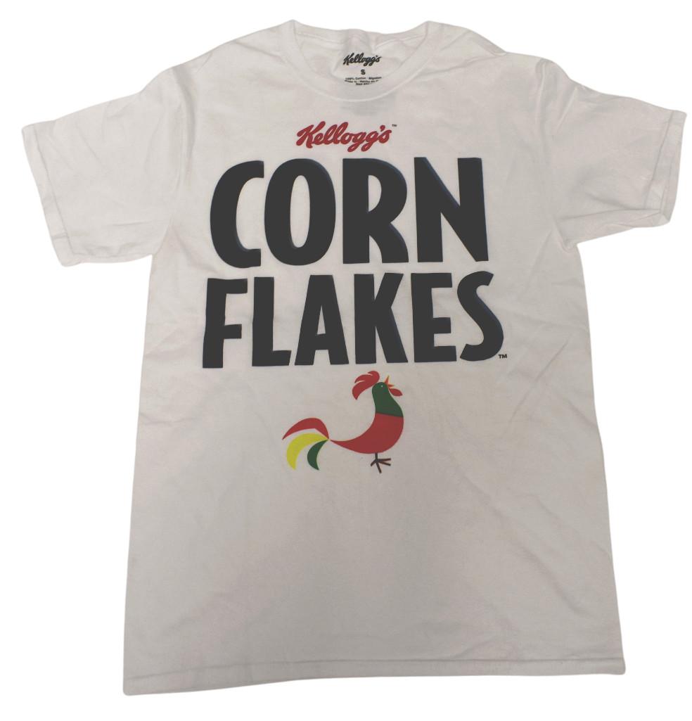 Kellogg Mens Corn Flakes Cereal White Tee Shirt New Small XXL