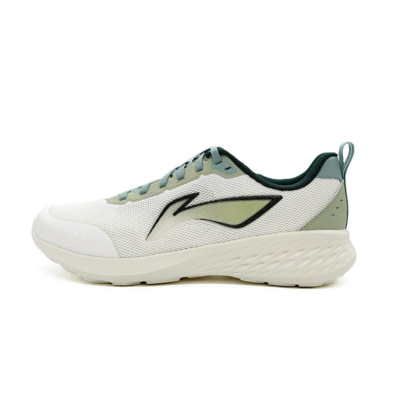 New LiNing Breathable And Lightweight Low Top Casual Training Running Shoes Men's White Green ARSV059-1