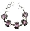 Pink Quartz Gemstone Silver Plated Handmade Bracelet Jewelry BR 98
