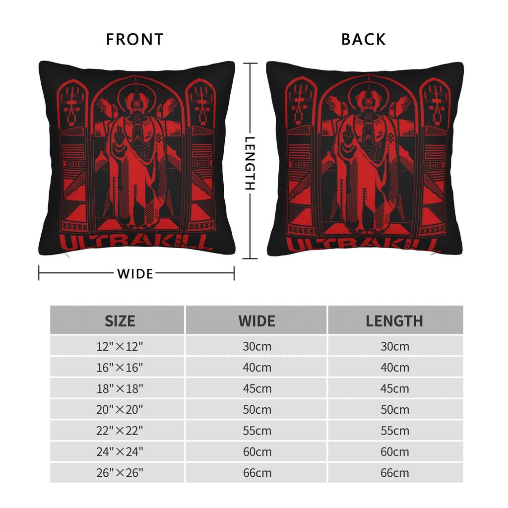 Soft Ultrakill V2 Gabriel Pillowcase Polyester Cushion Cover Decor Shooting Game Throw Pillow Case Cover Home Square