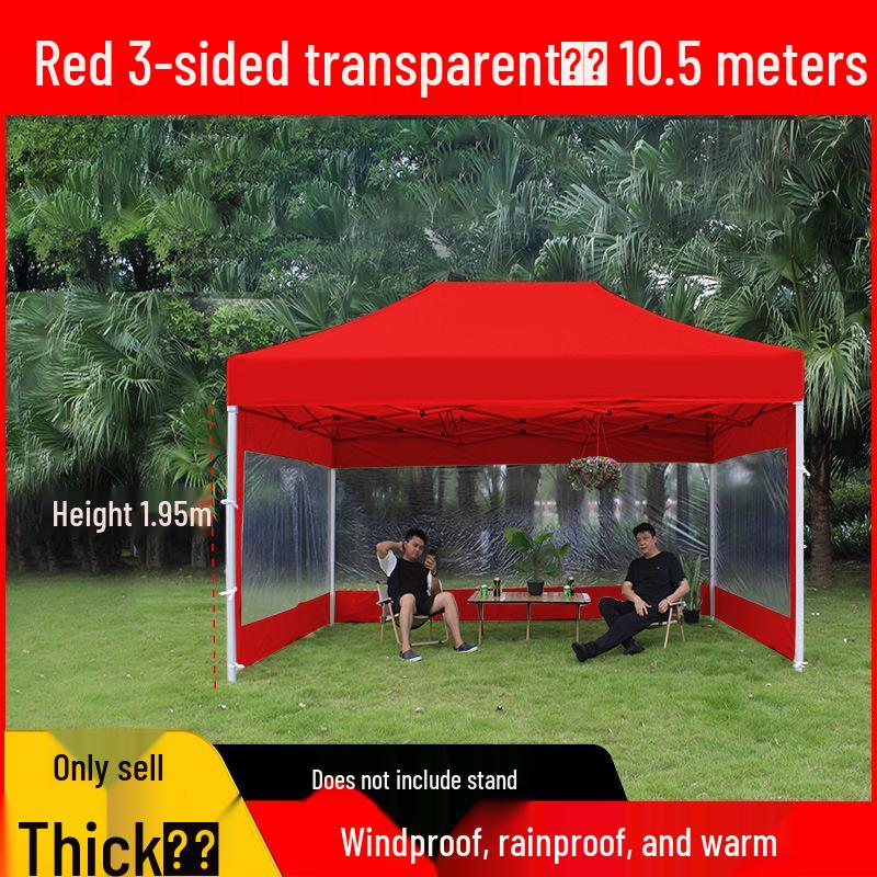 Transparent Tent Side Panel: Windproof & Waterproof Outdoor Canopy Enclosure with Thick Fabric and Durable Edging