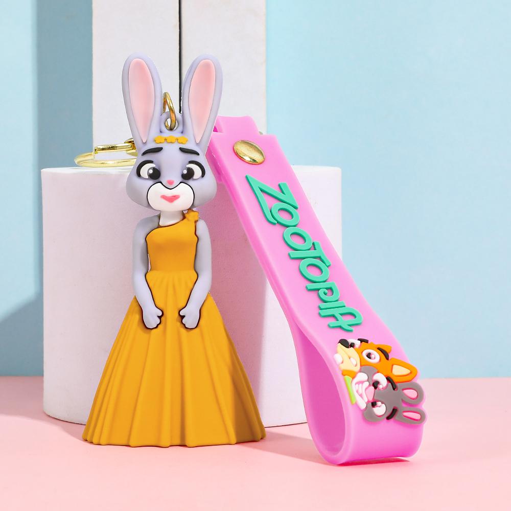 

New Anime Zootopia 2 Figure Cute PVC Doll Car Key Ring Accessories Bag Pendant Charm Perfect Christmas Gift for Her 6 cm