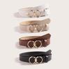 Spring New 8-shaped Buckle Simple and Versatile PU Belt for Women, Fashionable Commuting Buckle Belt