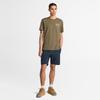 Timberland Herr Kortärmad T-shirt med Bakgrafik, Bladgrön, Storlek M, TB0A6B6ZA581