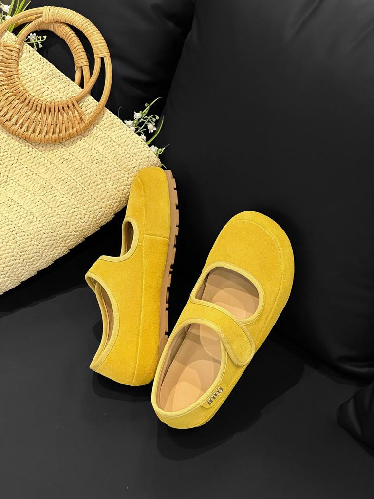 Retro round head single shoes women's spring and summer new flat casual ZJ Mary Jane shoes women's shoes