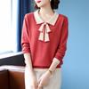 Qianlian Women's Autumn/Winter Lapel Knit Top