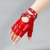 Anti-Slip Rivets Belt Wrist Gloves Punk Driving Gloves Unisex Half Finger Gloves  Disco Dancing