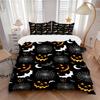 3-teiliges Halloween-Spinnen-Bettwäsche-Set - 1 Bettbezug + 2 Kissenbezüge, Schlafzimmer-Ausstattung für alle Jahreszeiten, Perfekt für Zuhause049
