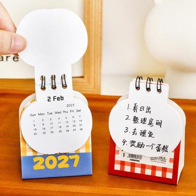 2027 Small Portable Desk Calendar for Students Daily Study Planning Suitable for Home School Office