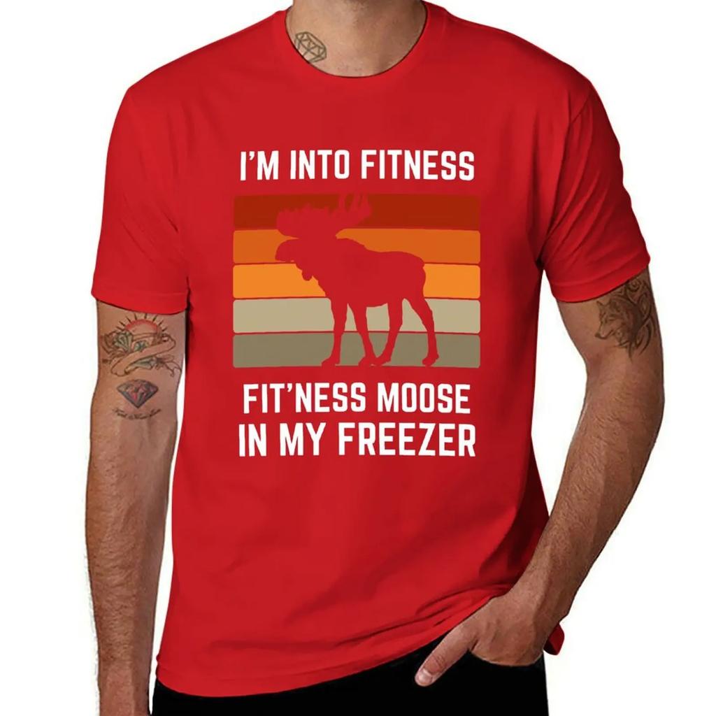 Im Into Fitness Fitness Moose In My Freezer Hunting TShirt Anime Vintage Anime Shirt T Shirt Men