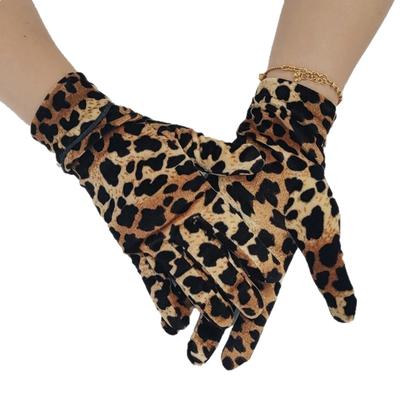 Stilvolle Handschuhe mit Leopardenmuster Weiches Polyester für Männer und Frauen Winter Winddicht Mode Handbekleidung