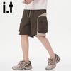 Izzue IT Men's Multi-Pocket Ice Silk Cargo Shorts