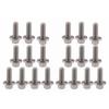 20Pcs Flanged Hex Bolts 304 Stainless Steel Flange Head Screws M6x20 Industrial Construction Fastener