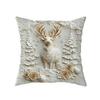 1/4Pcs 45x45CM Christmas Linen Throw Pillow Cover Santa Claus Snowman Reindeer Xmas Tree Pillow Case Living Room Bedroom Sofa Bed Square Cushion Cover