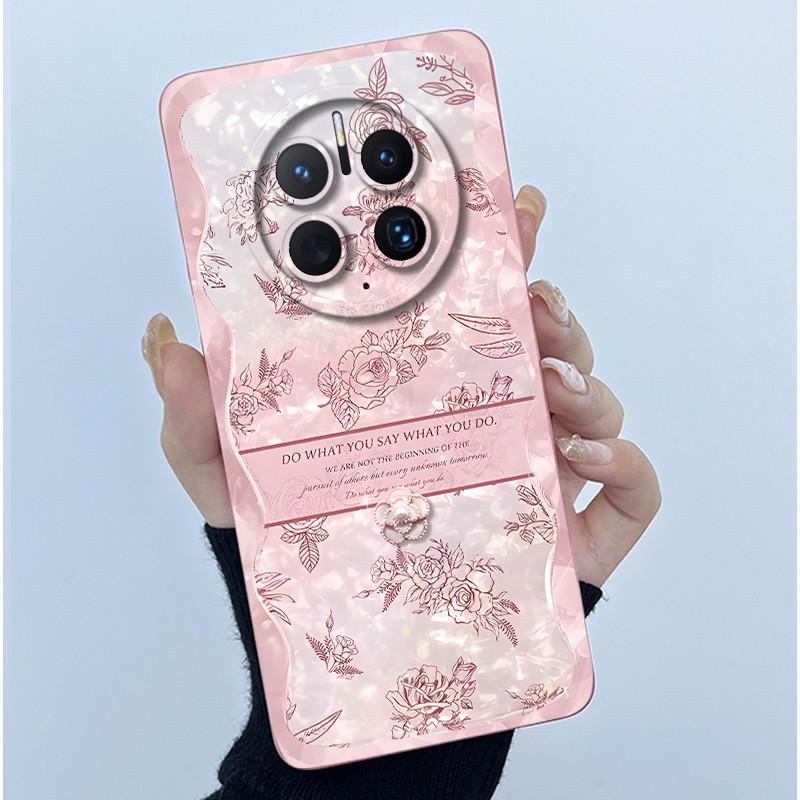 For Huawei Mate 50 50 Pro 50E Phone Case Mate50 Cover Fashion Simplicity Flowers Soft Liquid Silicone Shell For Mate50Pro Fundas