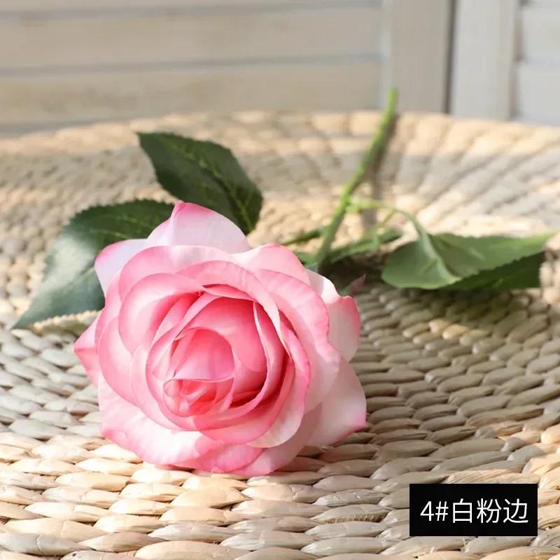 Latex Real Touch Rose Artificial Silicone Rose Flowers for Wedding Home Party Decoration Fake Flower Christmas New Year Gift