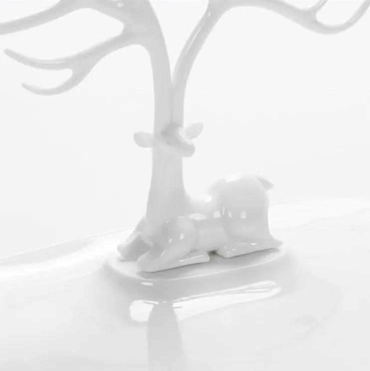 Deer Jewelry Stand, Tree Organizer, Lightweight, Practical, White