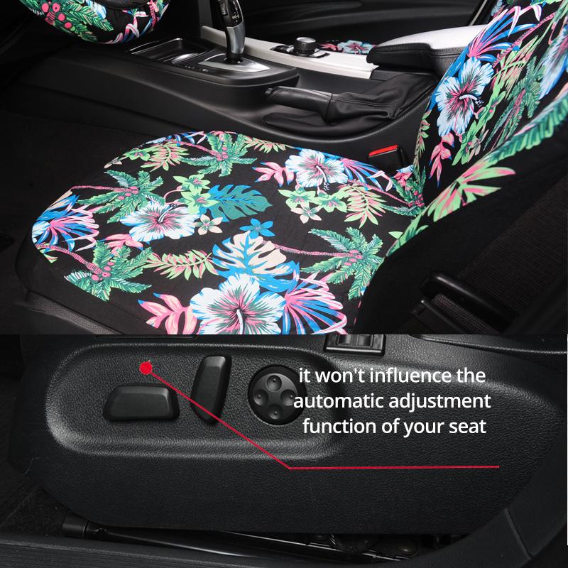 Car Seat Cover Colorful Pattern Breathable Protector Green