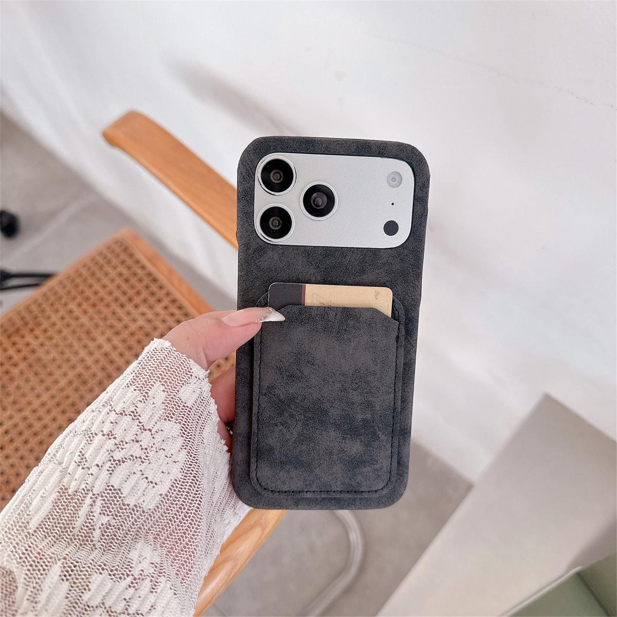 

Retro Pattern Shockproof Card Holder Case for iPhone 11–14 and Apple ProMax Models Pro Max 17