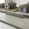 Fence Wall Panel NScale Diorama Gray Model Train for Hobbyists, Rail